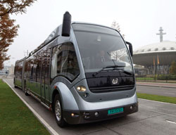 A rapid transit vehicle in Eindhoven